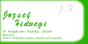 jozsef hidvegi business card